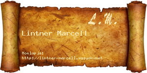 Lintner Marcell névjegykártya